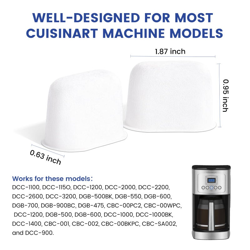 Possiave Replacement Charcoal Water Filters -Removes Chlorine, odors, and others impurities from Water -Better Tasting Coffee-for Cuisinart Coffee Machines- Set of 24 pack - Image 3